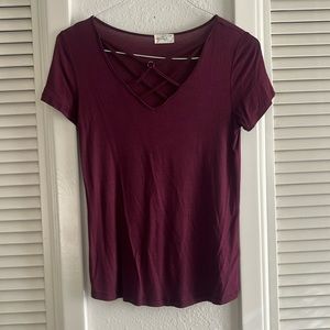 Glitz Maroon Blouse Size M